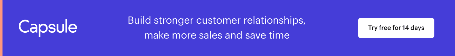 Image of Capsule CRM advertisement